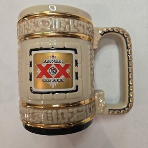 Rare Vintage 1988 CERVEZA‎ Dos Ceramic Promotional Tankard by The Franklin Mint